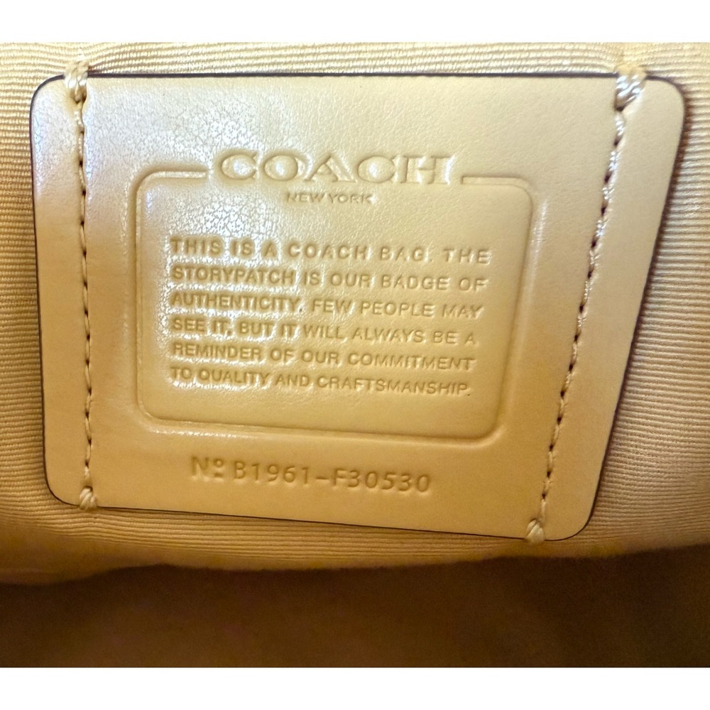 Coach Andi Mini Backpack Yellow Purse 2 way Handbag Daypack Pebbled Leather Tote - Picture 7 of 14